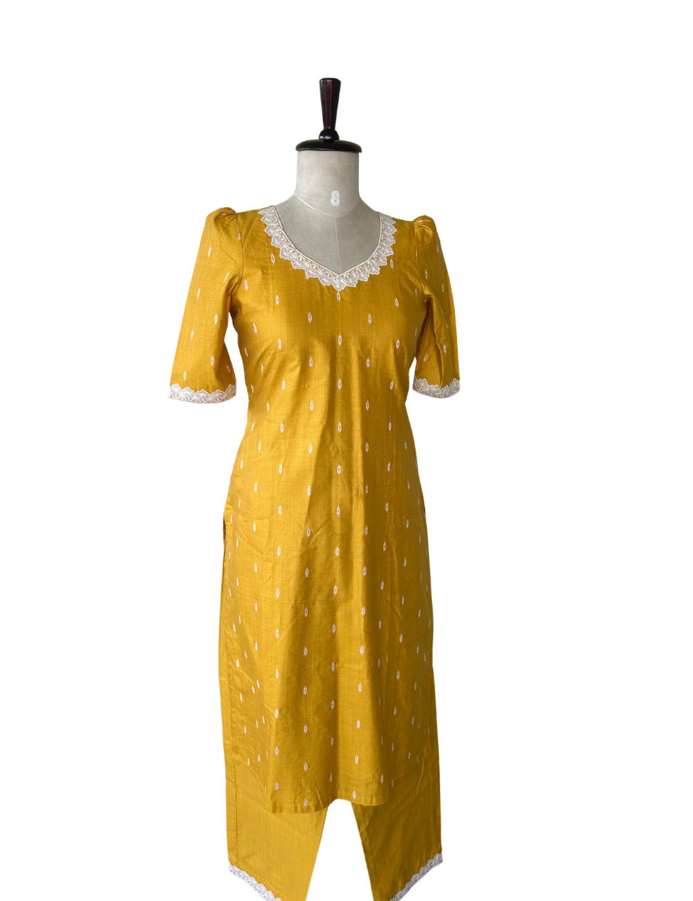 Premium Mustard Yellow Tussar Co-ord Set