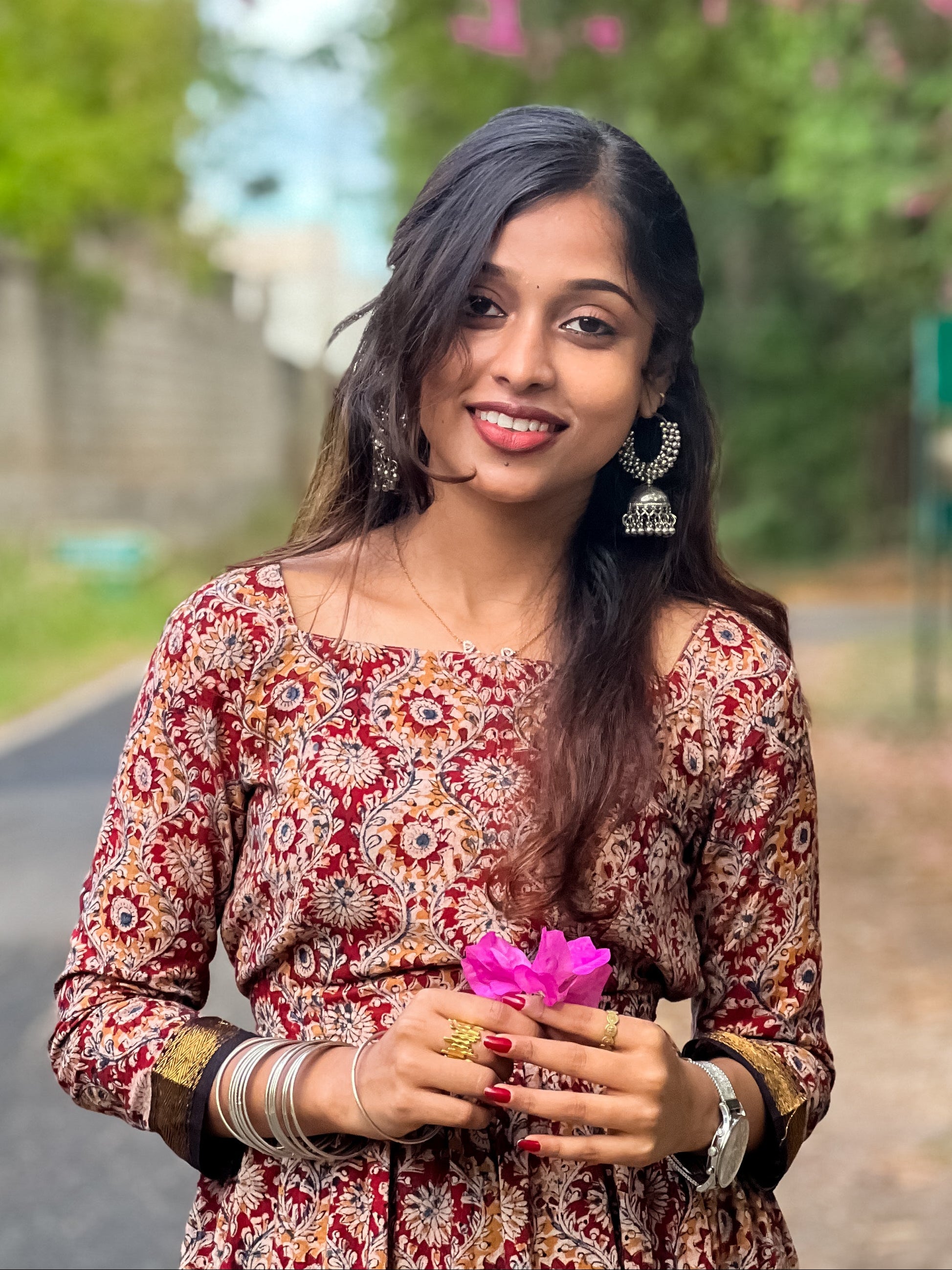 Handloom Diaries - Kalamkari love Midi Dress