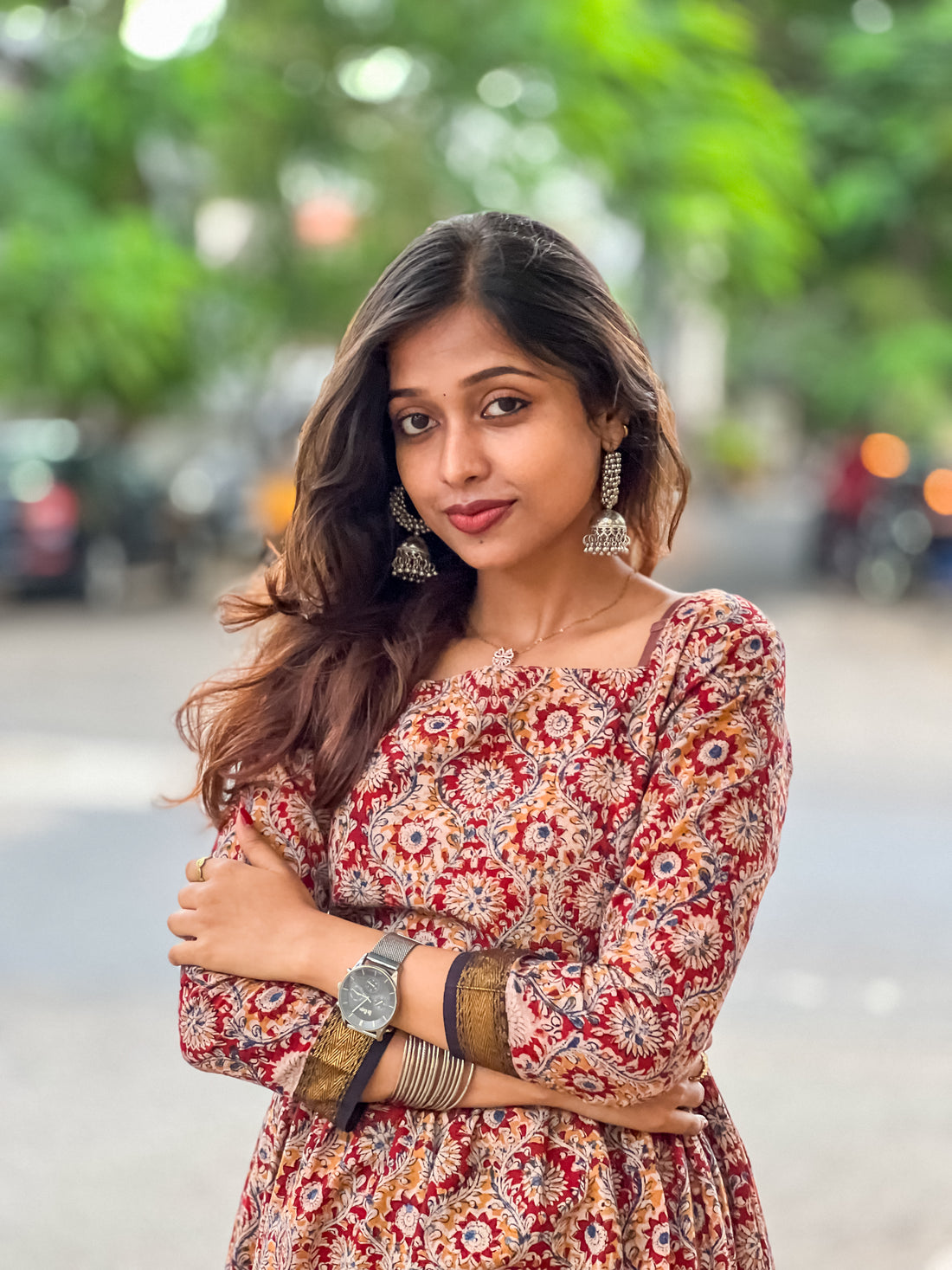 Handloom Diaries - Kalamkari love Midi Dress