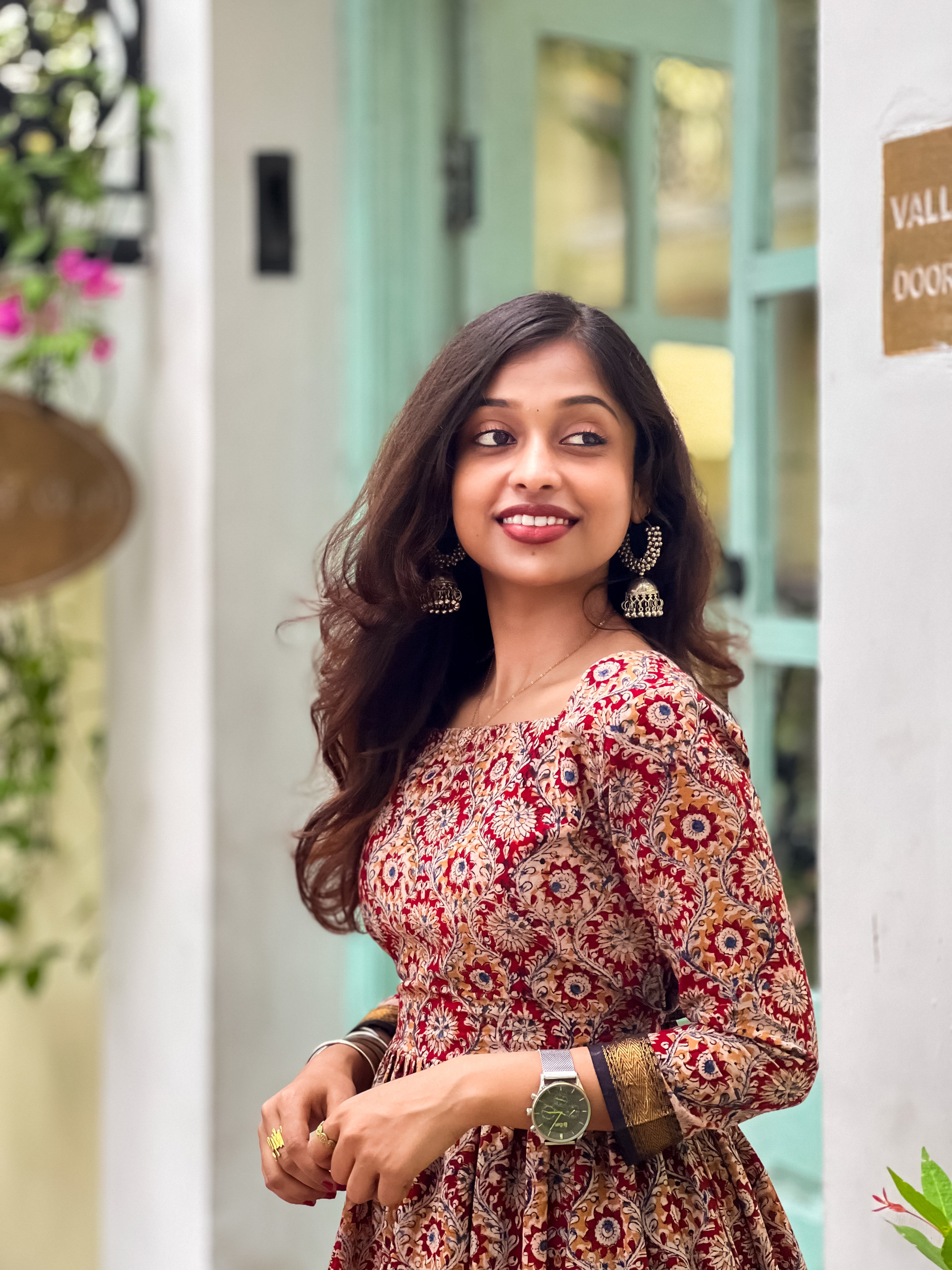 Handloom Diaries - Kalamkari love Midi Dress