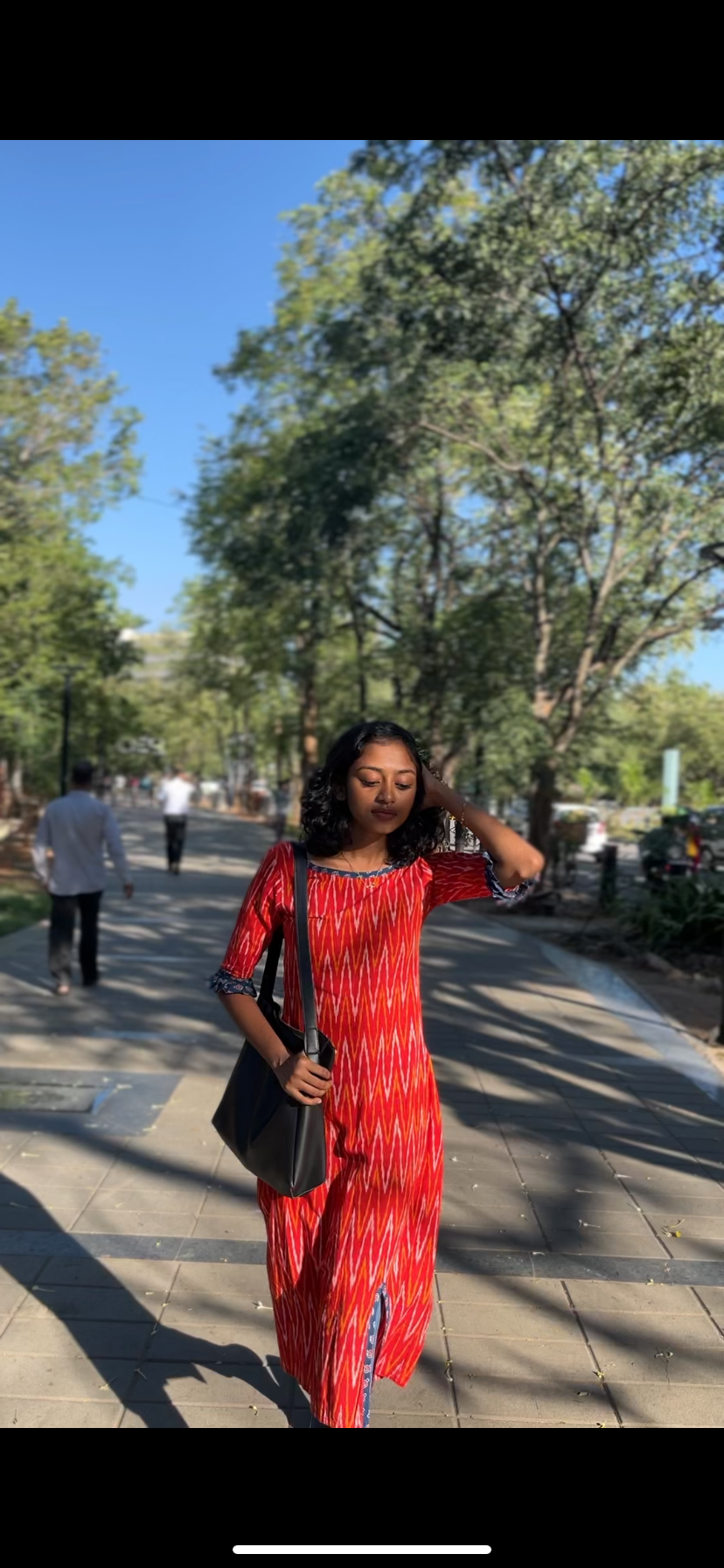 Handloom Diaries - Red pure Ikkat Kurta