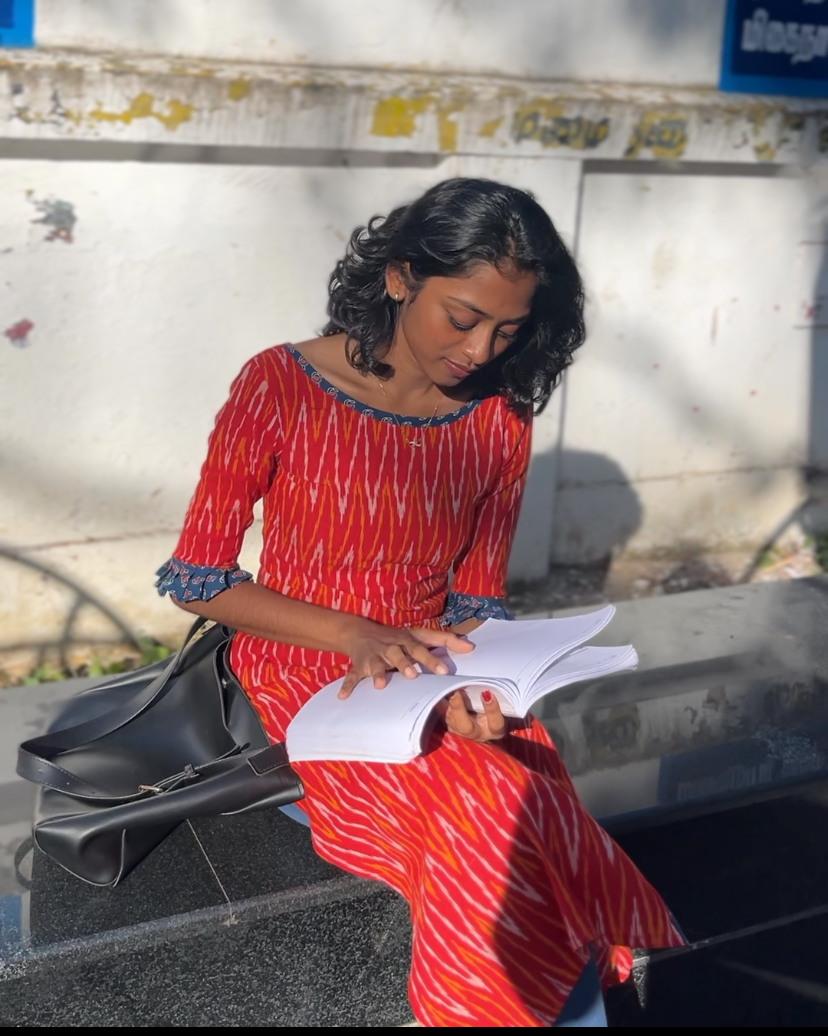 Handloom Diaries - Red pure Ikkat Kurta